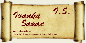 Ivanka Samac vizit kartica